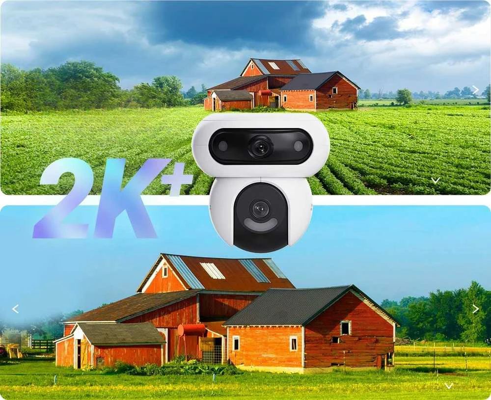 EZVIZ CS-H90 valdoma lauko kamera (4MP+4MP, 2.8mm/6mm, spalvotas naktinis matymas, IP65)