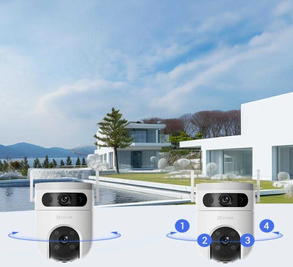 EZVIZ CS-H9C lauko valdoma ir kryptinė kamera (5 MP + 5 MP, dviejų lęšių)