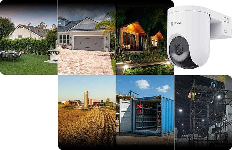 EZVIZ CS-HB8c lauko akumuliatorinė valdoma kamera su saulės panelės komplektu (Type-C, 4 MP, 4 mm)