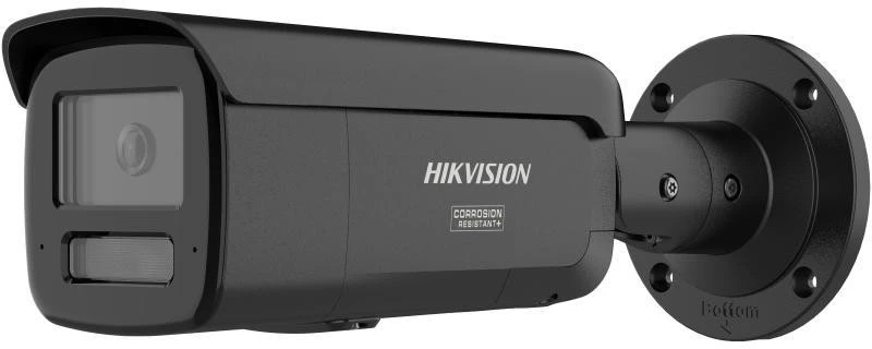 Hikvision DS-2CD2T126G3-IS2UY/SL(2.8)eFBLACK 12MP „Acusense“ tinklo kamera su blykste ir garsiniu įspėjimu