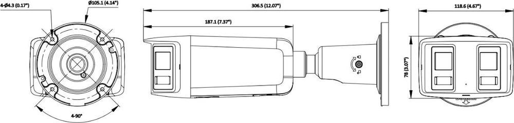 Hikvision DS-2CD2T167G3P-LIS2UY/SL(180°)(O-STD)