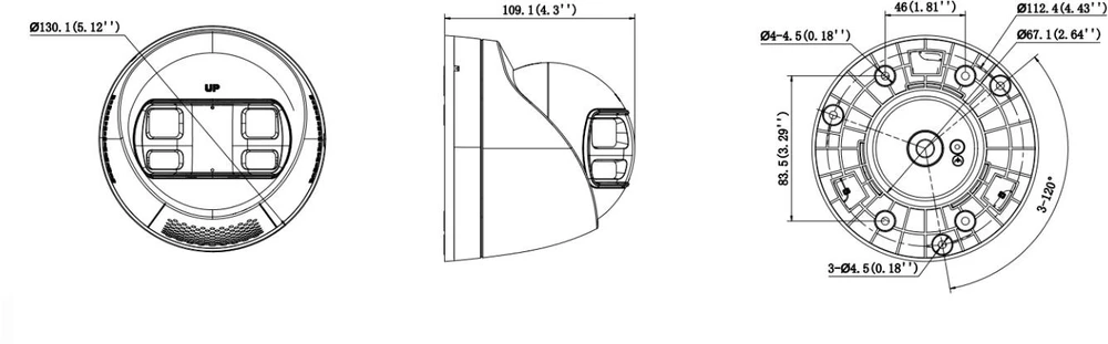 Hikvision DS-2CD1383G2P-LIUF/SL(2mm) Kkamera jungiama į tinklą typu Turret 8 MP Smart Hybrid Light