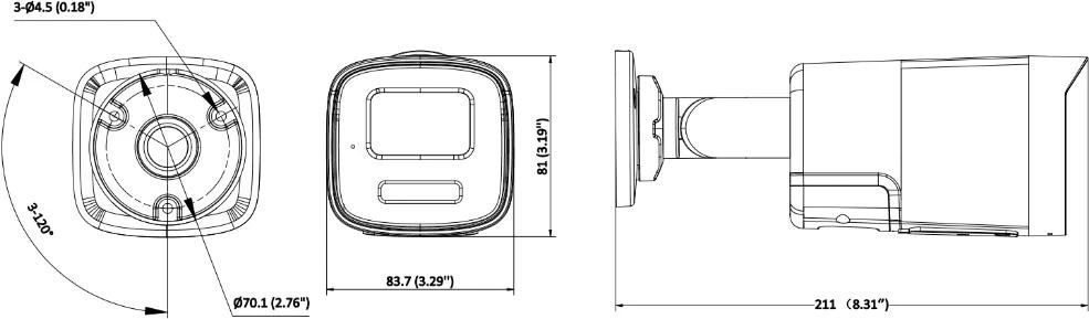 DS-2CD1T67G3-LIU (2.8mm) kamera HIKVISION
