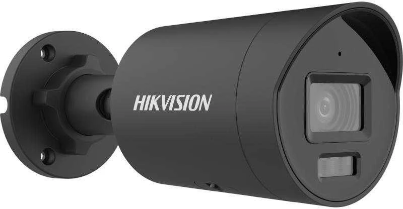 „Hikvision“ kulkos formos vaizdo kamera DS-2CD2046G2H-IU F2.8 (juoda, 4 MP, 40 m. IR, „AcuSense“, „DarkFighter“)