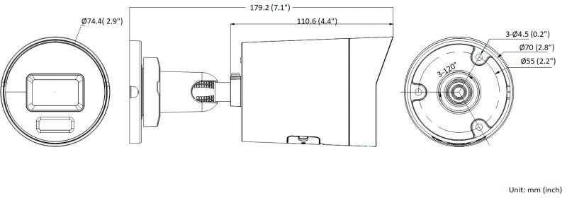 Hikvision Pro Series DS-2CD2066G2H-IU(2.8mm)(eF)/Juodas Indoor/Outdoor IP Security Bullet Camera 3200 x 1800 px Ceiling/Wall