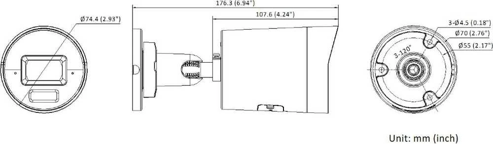 IP KAMERA DS-2CD2083G2-LI2U/SL(2.8MM)(Juodas)/PL Išmanusis hibridinis šviestuvas „AcuSense“ - 8.3 Mpx 4K UHD Hikvision