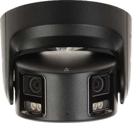 Hikvision dome DS-2CD2387G2P-LSU/SL(C) F4 (juoda, 8 MP, 30 m. LED, ColorVu, panoraminė 180°)