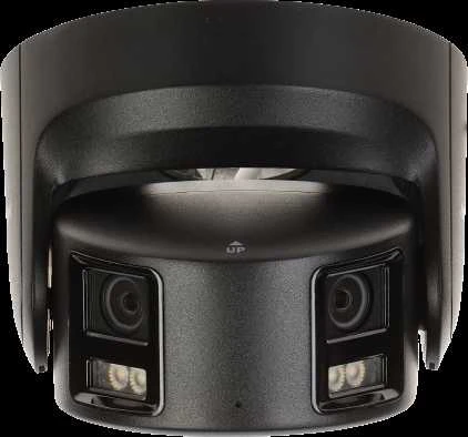 Hikvision dome DS-2CD2387G2P-LSU/SL(C) F4 (juoda, 8 MP, 30 m. LED, ColorVu, panoraminė 180°)