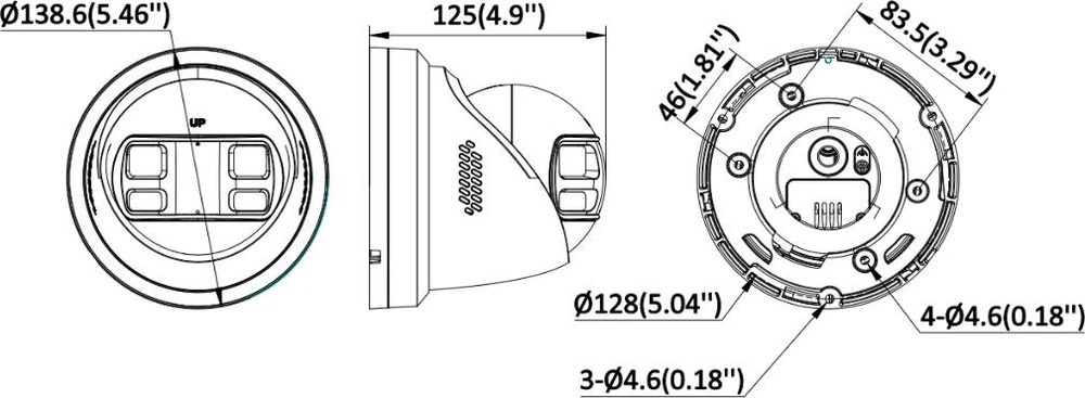 Kamera IP Hikvision DS-2CD2387G3P-LIS2UY/SL(180°)(O-STD)