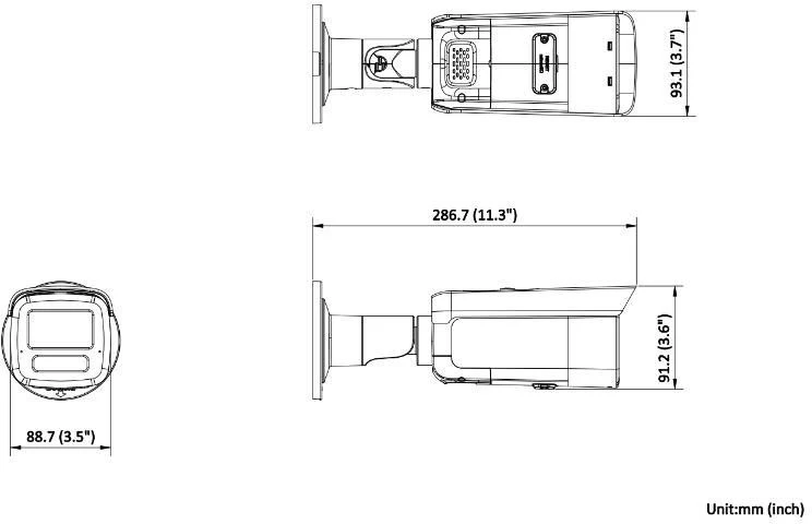 IP kamera Hikvision bullet DS-2CD2T86G2H-IS2U/SL(eF) F2.8 (balta, 8 MP, 60 m. IR, AcuSense, DarkFighter)