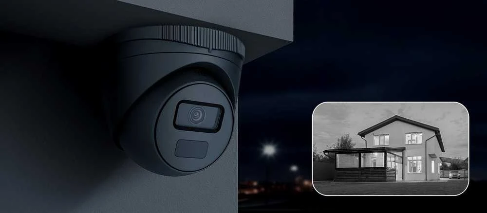 Kamera IP Hilook IPC-T241H-C Juodas kopułka 4MP IR20m