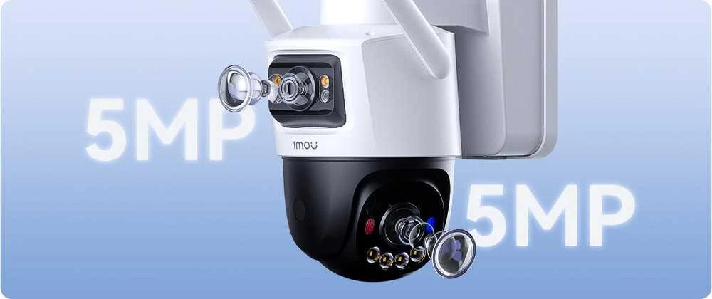 Imou AOV PT KIT 3K 5MP + 5MP 4G Wi-Fi IP stebėjimo kamera + saulės baterija - IPC-SA70F-10M0T2-EU/FSP008
