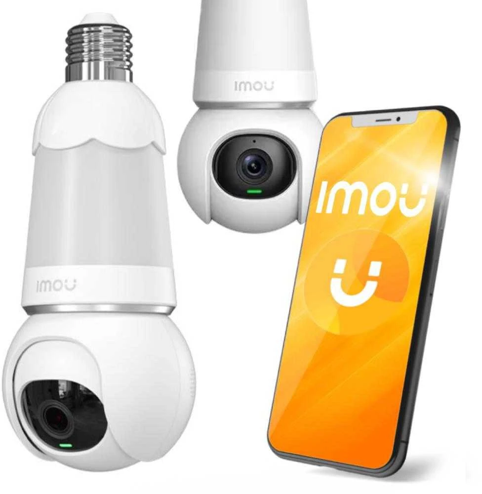 2in1 lemputė ir 360° lauko kamera WiFi IMOU lemputės kamera 5MP