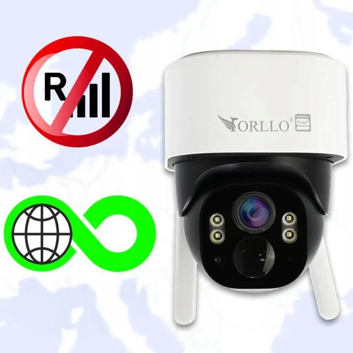 „Orllo TZ1 Cloud SIM 4G LTE“ IP kamera su saulės baterija