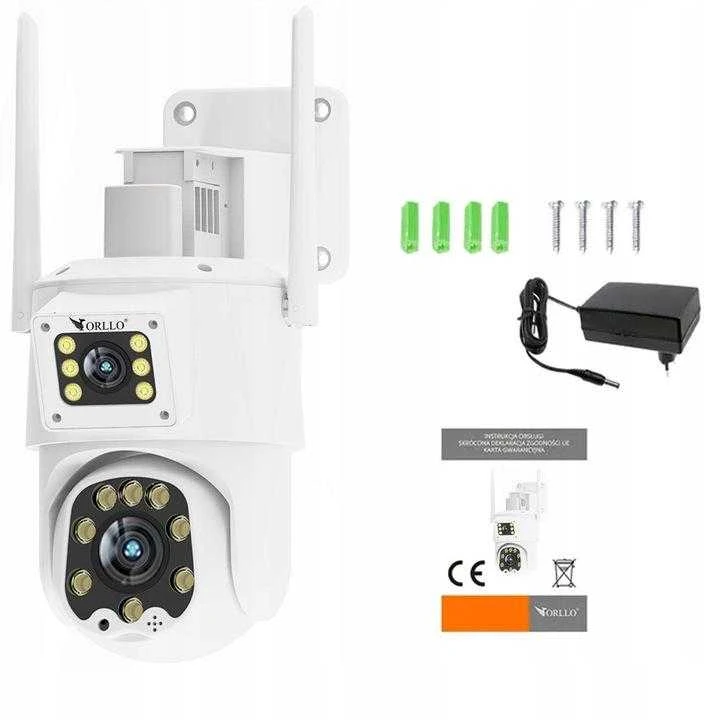 Tinklo kamera Orllo TZ8 Dual 4MP+4MP 4G SIM LTE Wi-Fi