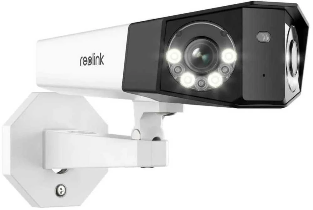 Reolink DUO serijos P757 16MP IP apsaugos kamera su dviem objektyvais, baltas