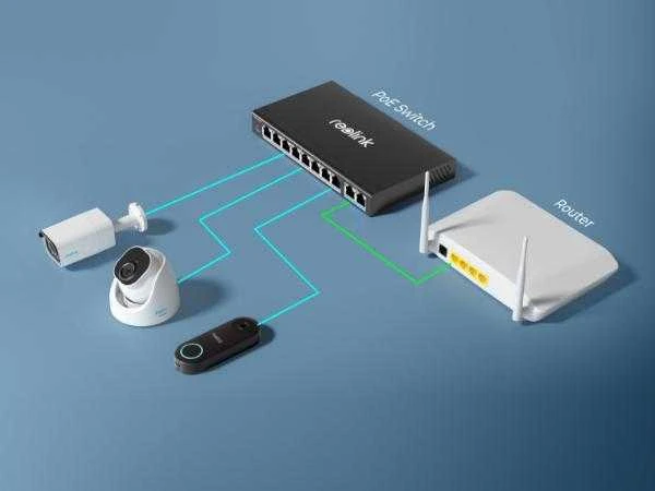 Reolink DUO serijos P757 16MP IP apsaugos kamera su dviem objektyvais, baltas