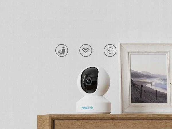 Reolink E serijos E330 išmanioji 5 MP IP vidinė pasukama stebėjimo kamera su Wi-Fi