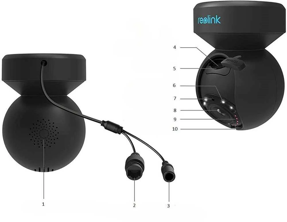 Reolink | Išmanioji WiFi kamera su judesio prožektoriais | E serija E540 | PTZ | 5 MP | 2.8-8/F1.6 | IP65 | H.264 | Micro SD, maks. 512 GB