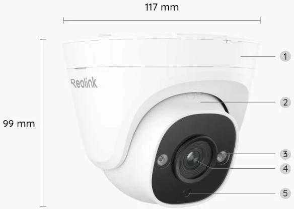Reolink | IP kamera | RLC-510A | Kulka | 5 MP | Fiksuotas objektyvas | Maitinimas per Ethernet (PoE) | IP66 | H.264 | „MicroSD“ (maks. 256 GB) | Baltas