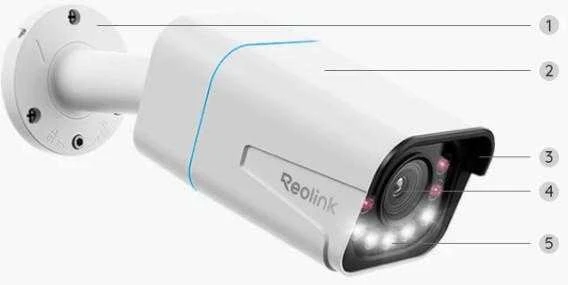 Reolink P430 – 4K lauko kamera, PoE, 5 kartų optinis priartinimas, asmenų / transporto priemonių / gyvūnų aptikimas, spalvotas naktinis matymas