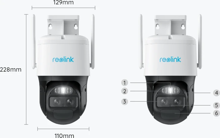 Apsaugos Kamera - Reolink Trackmix-LTE-W 2560x1440 Pikselių Kupolo