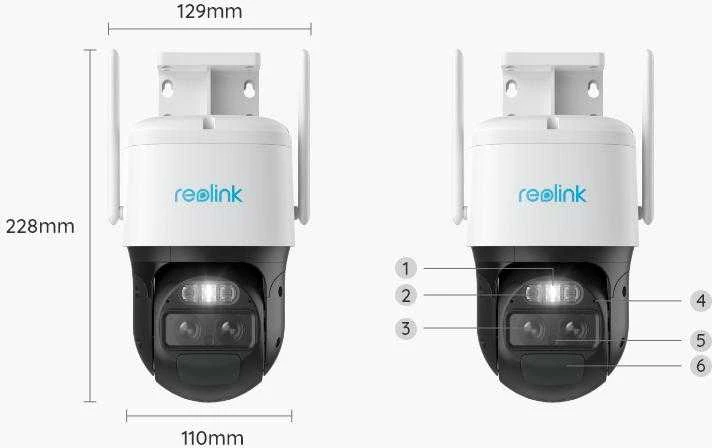 Akumuliatorinė stebėjimo kamera Reolink Trackmix Series G770 LTE, balta