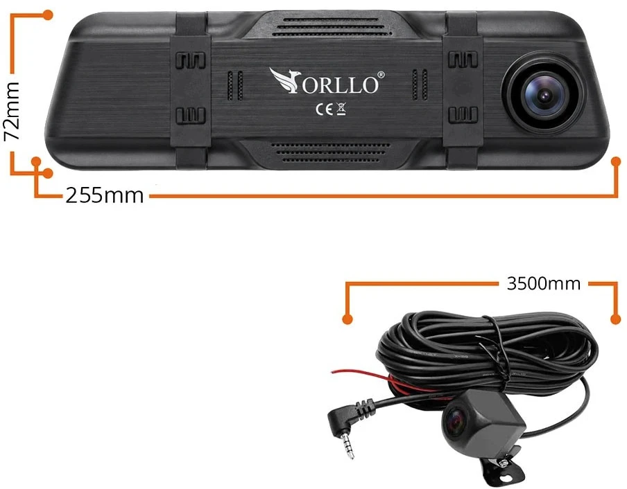 Kamera Samochodowa Przód Tył ORLLO Autoplay PRO 4K GPS WiFi