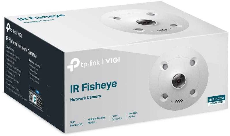 TP-LINK | InSight S655I | VIGI 5MP IR „Fisheye“ tinklo kamera | „Fisheye“ | 5 MP | Fiksuota | H.265+ | „MicroSD“ kortelė, iki 512 GB
