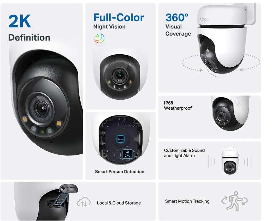 Lauko Kamera - TP-Link Tapo C510W 2304 x 1296 Pikseliai