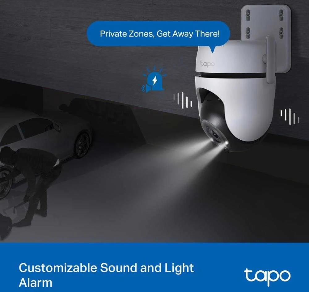 TP-LINK | Pan/Tilt Security Wi-Fi kamera | Tapo C520WS | Kupolas | 4 MP | 3,18 mm/F1,6 | IP66 | H.264 | „MicroSD“, iki 512 GB