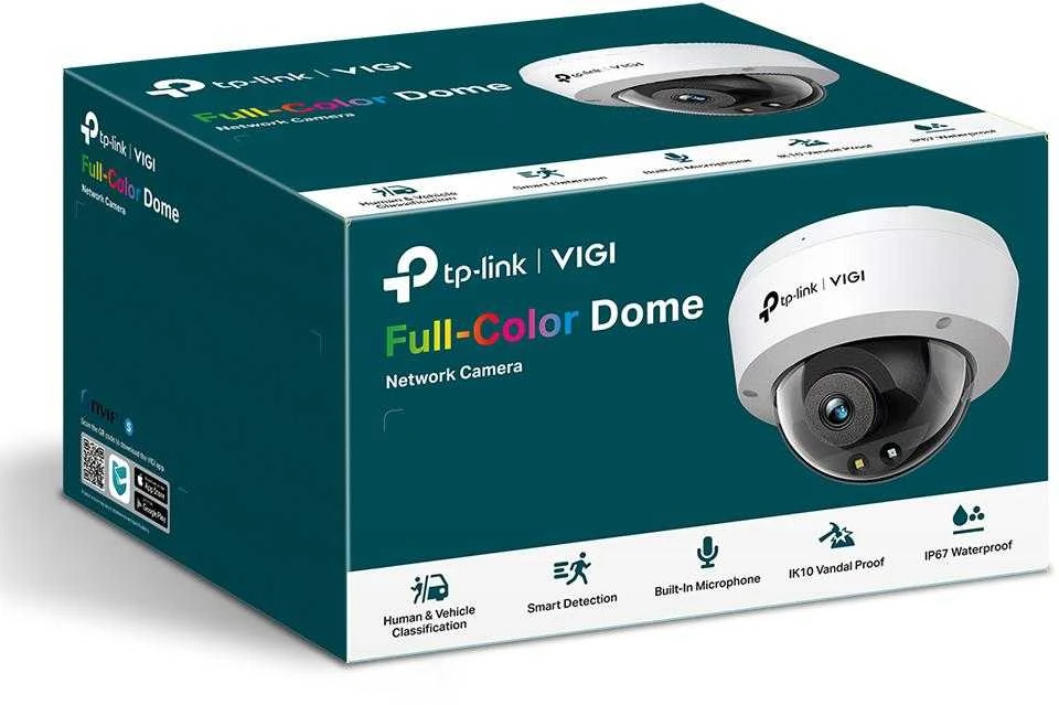 TP-LINK | Spalvota kupolinė tinklo kamera | VIGI C240 | Kupolinė | 4 MP | 2,8 mm | IP67, IK10 | H.265+/H.265/H.264+/H.264 | „MicroSD“, maks. 256 GB