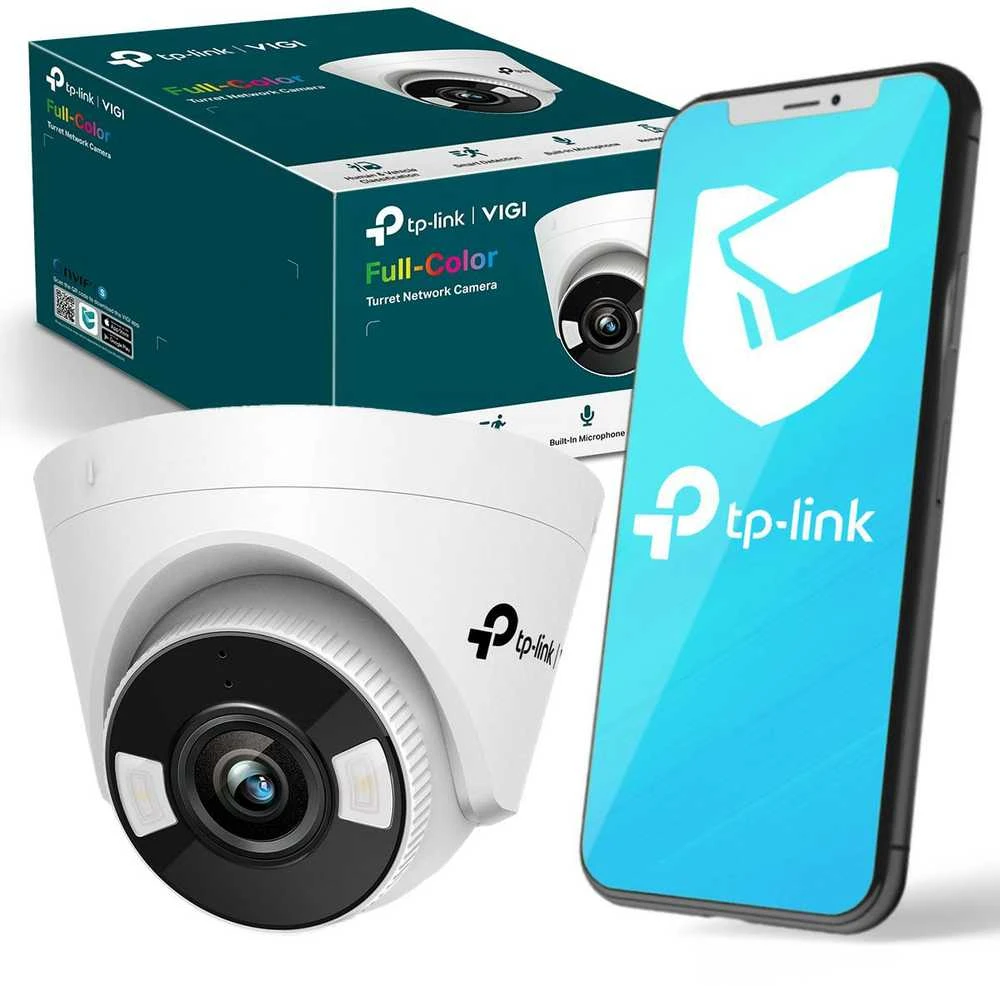 TP-LINK | VIGI 3MP visų spalvų bokštelio tinklo kamera | VIGI C430 | Kupolas | 3 MP | 2,8 mm | Maitinimas per Ethernet (PoE) | H.265+/H.265/H.264+/H.264 | Netaikoma