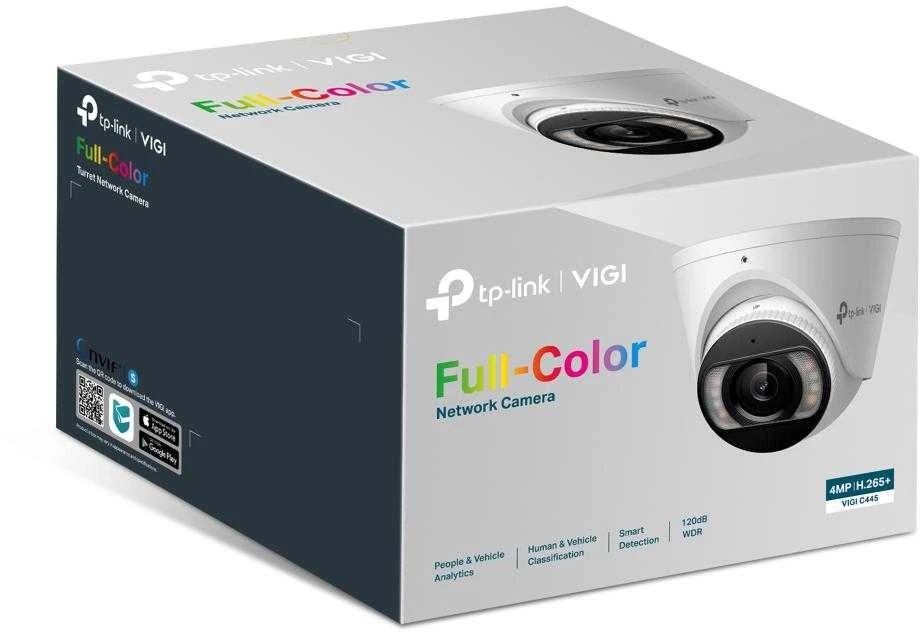 TP-LINK | Visų spalvų bokštelio tinklo kamera | VIGI C445 | Bokštelis | 5 MP | 4 mm | IP67 | H.265+/H.265/H.264+/H.264 | „MicroSD“, maks. 256 GB