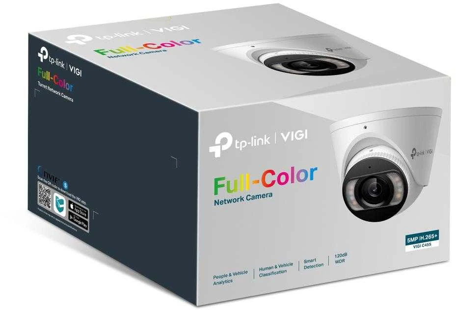 TP-Link Fixed 5 MP spalvota bokštelio formos tinklo kamera. SPECIFIKACIJA: 5 MP, 4 mm fiksuotas objektyvas, 1/2,7 colio.