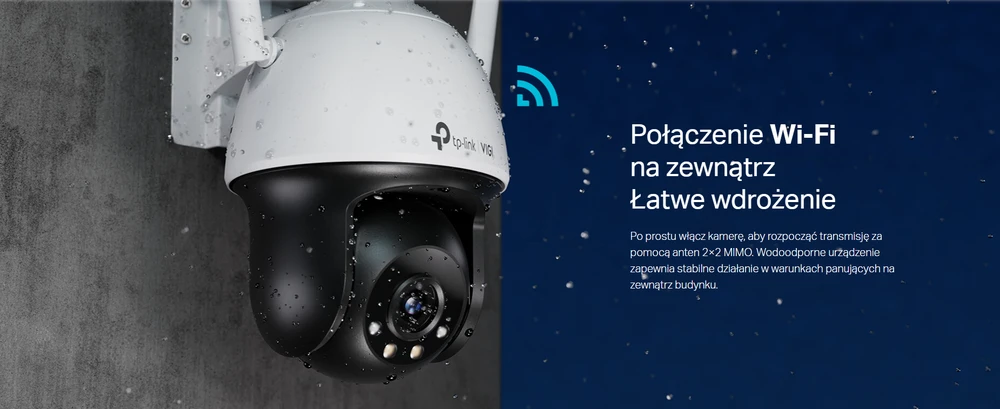 TP-LINK | VIGI 4MP lauko visų spalvų Wi-Fi Pan Tilt tinklo kamera | VIGI C540-W | Kupolas | 4 MP | 4 mm | IP66 | H.265+/H.265/H.264+/H.264 | MicroSD