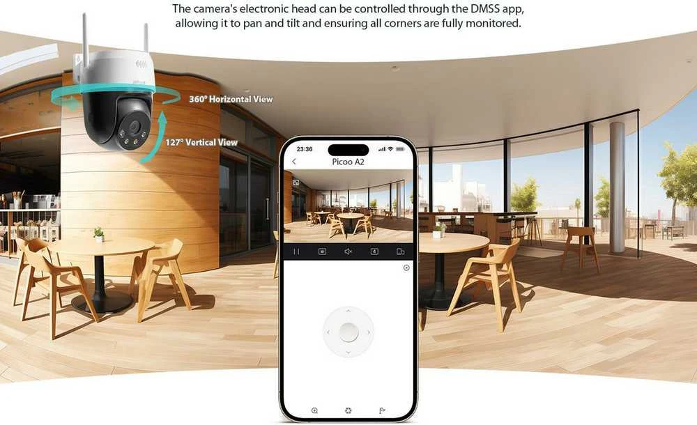 IP GREITASUKĖ LAUKO KAMEROS P3AE-PV Picco A2 Wi-Fi - 3 Mpx 4 mm DAHUA