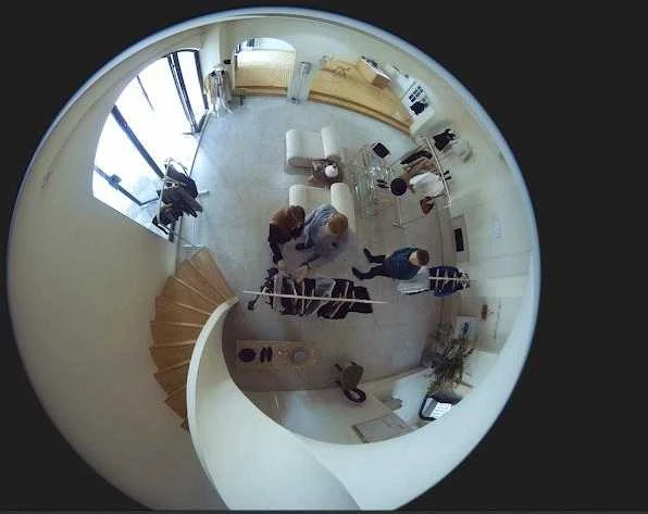 Išmanioji 360° panoraminė vidaus žuvies akies kamera Reolink Fisheye W520, 6 MP,  microSD, Wi-Fi