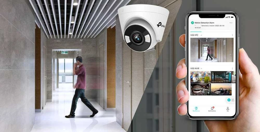 TP-LINK | VIGI 4MP visų spalvų bokštelio tinklo kamera | VIGI C440 | Kupolas | 4 MP | 4 mm | H.265+/H.265/H.264+/H.264 | MicroSD