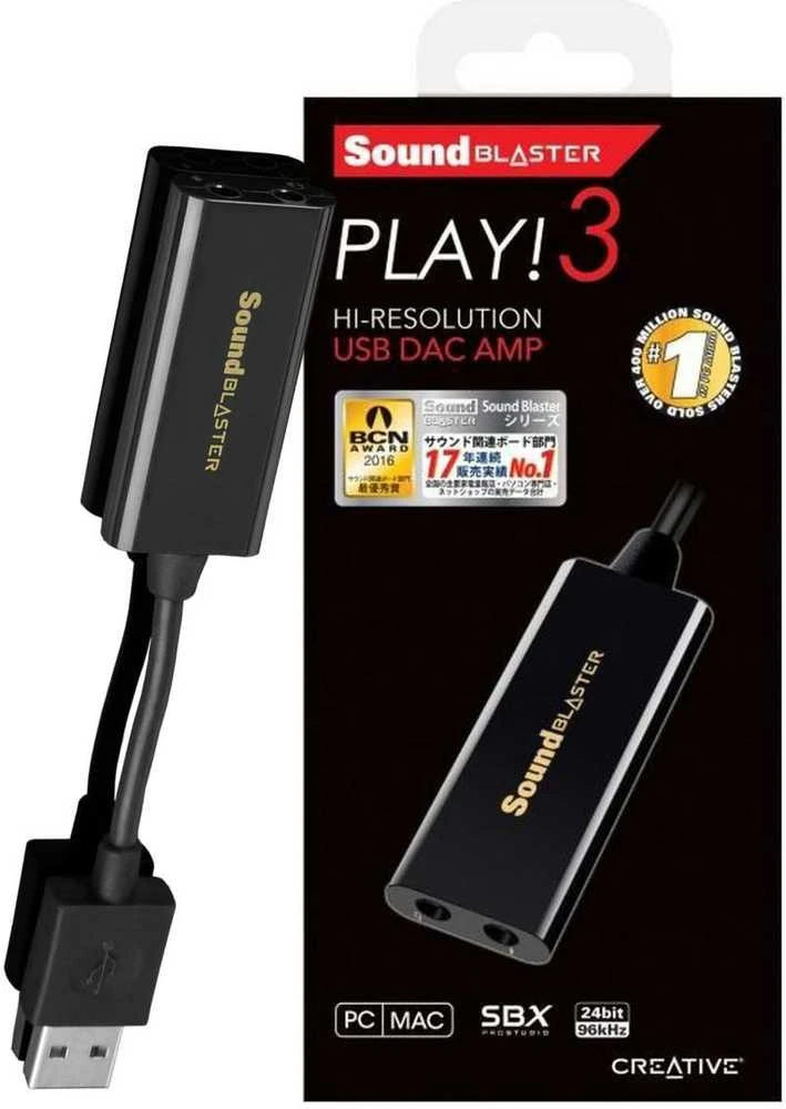 Garso plokštė DAC 24-bit/96kHz Creative Sound Blaster Play! 3 