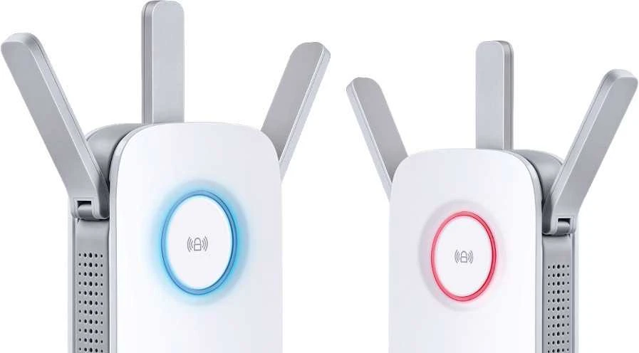 TP-LINK AC1750 dviejų juostų belaidis sieninis diapazono plėstuvas Qualcomm 1300Mbps esant 5GHz + 450Mbps esant 2,4Ghz 802.11ac/a/b/g/n