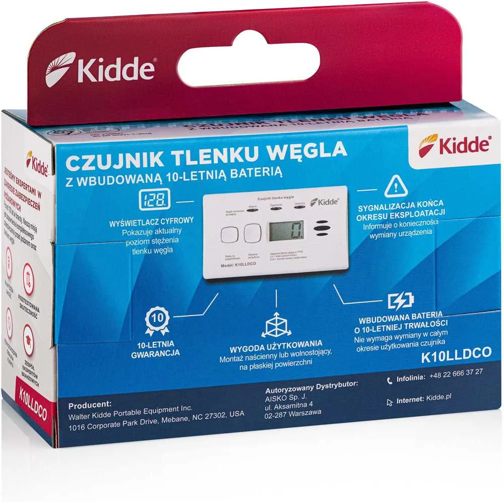 Anglies monoksido jutiklis Kidde K10DLLCO