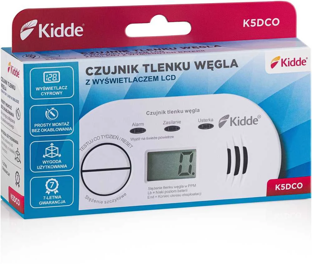 Anglies monoksido jutiklis Kidde K5DCO