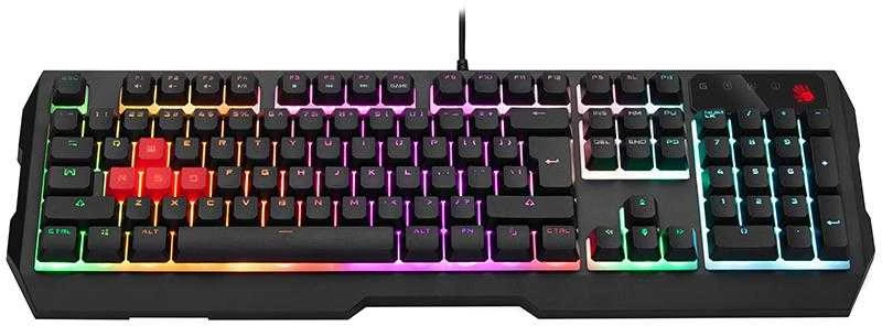 Klaviatūra žaidimams A4Tech B140N su laidu membraninė su pašvietimu juoda
