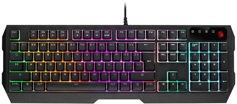 Klaviatūra žaidimams A4Tech B140N su laidu membraninė su pašvietimu juoda