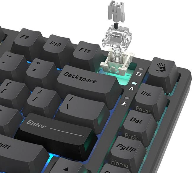 Klaviatūra žaidimams A4Tech Bloody MS76 BLMS Magnetic magnetyczna pilka