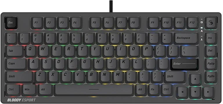 Klaviatūra žaidimams A4Tech Bloody MS76 BLMS Magnetic magnetyczna pilka