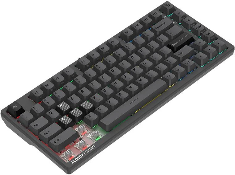 Klaviatūra žaidimams A4Tech Bloody MS76 BLMS Magnetic magnetyczna pilka