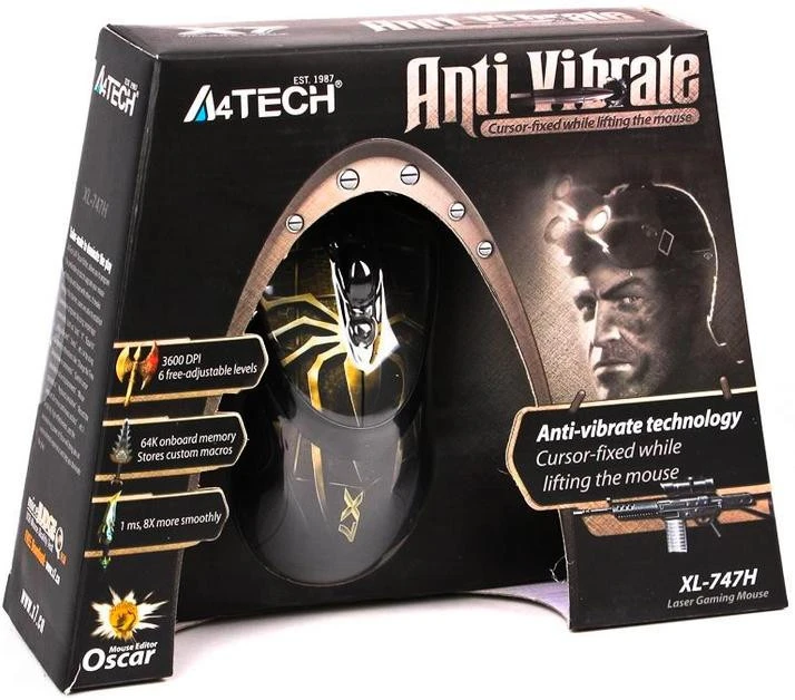 A4Tech A4TMYS29980 Pelė EVO XGame lazerinis Oscar X747 Brown Fire USB