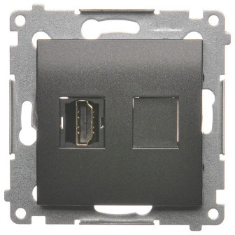 Kontakt-Simon Lizdas HDMI Simon 54 antracito (DGHDMI.01/48)